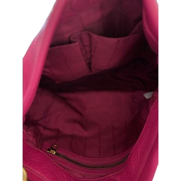 Marc by Marc Jacobs Classic Hillier Leather Hobo Bag Pink Magenta Dust bag Strap - Picture 7 of 11